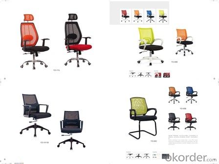 ZHSMC-06P Swivel Office Chair With Curved Mesh Backrest and Plating Legs