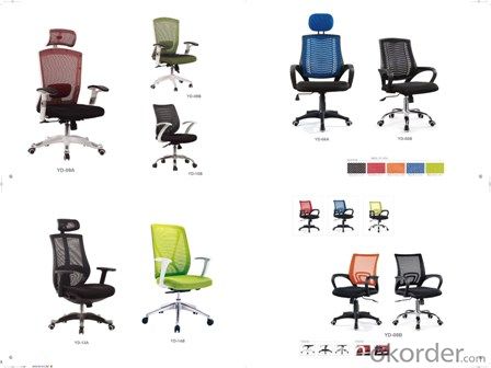 ZHSMC-06P Swivel Office Chair With Curved Mesh Backrest and Plating Legs