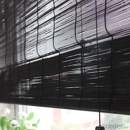 Natural Black Bamboo Fence Black Screen