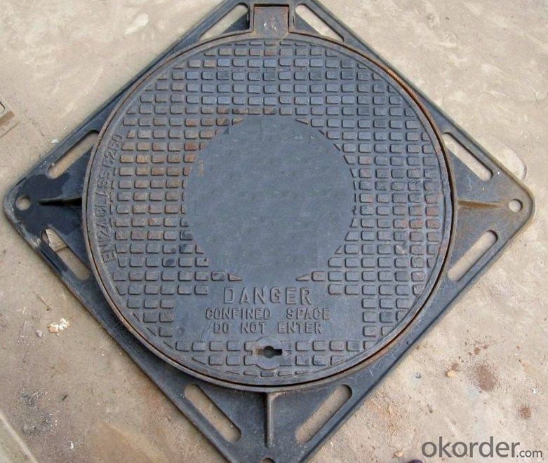 Ductile Iron Manhole Cover EN124 D400 Bitumen Coating