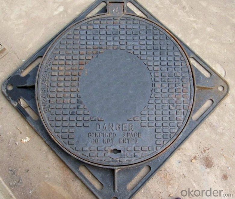 Manhole Cover Ductile Iron EN124 D400 Bitumen Coatings