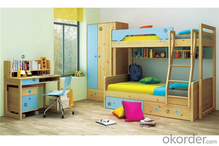 Children Colorful Bunk bed Meeting Europe Standard