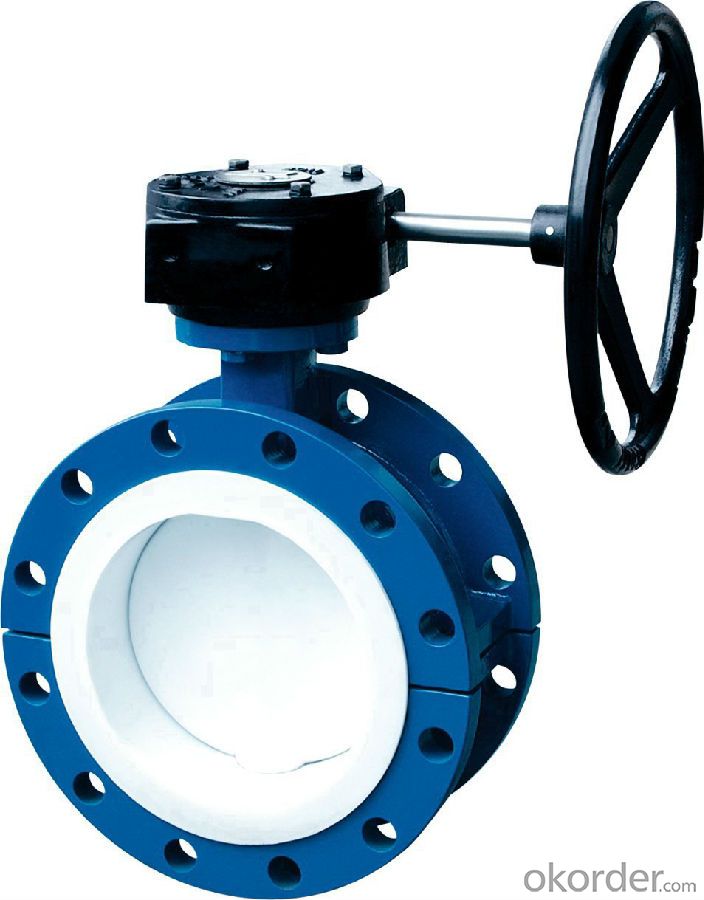 Butterfly Valve Double Flanged Eccentric Rubber Seated