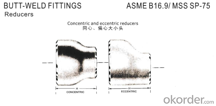 Carbon Steel Pipe Fittings Butt-Welding Concentric Reducers