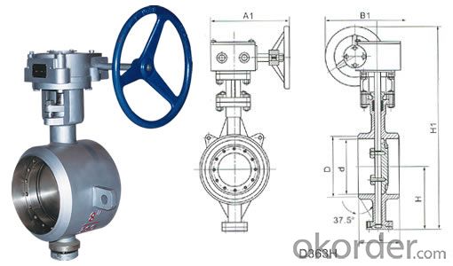 Butterfly Valves Ductile Iron Wafer Type DN550