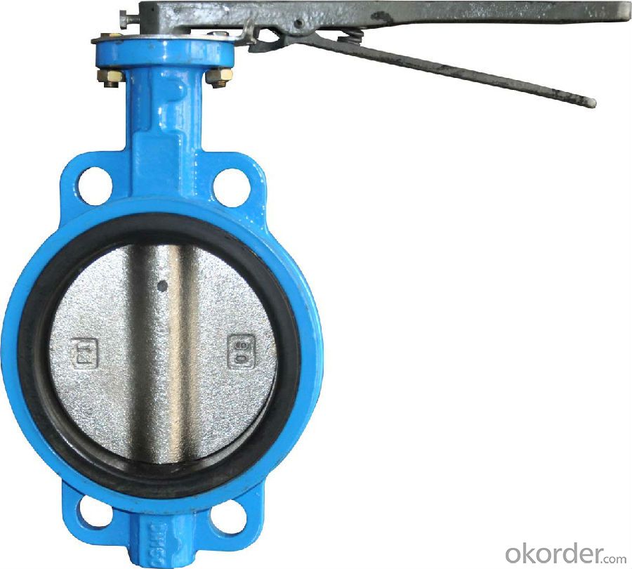 GG25 Ductile Iron Wafer Motor  Hand Lever Butterfly Valve