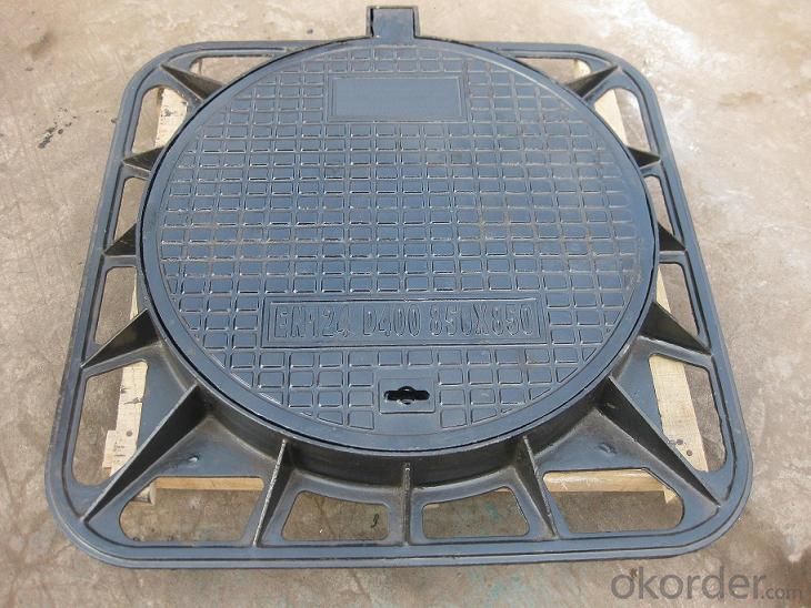 Manhole Covers Ductile Cast Iron Black Bitumen Coating Sanitary