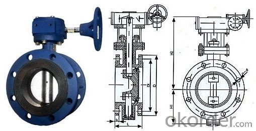Butterfly Valves Ductile Iron  Wafer Type DN500