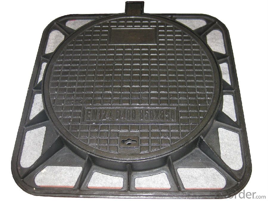 Manhole Covers DC EN124 GGG40 D400 Black Bitumen Coating
