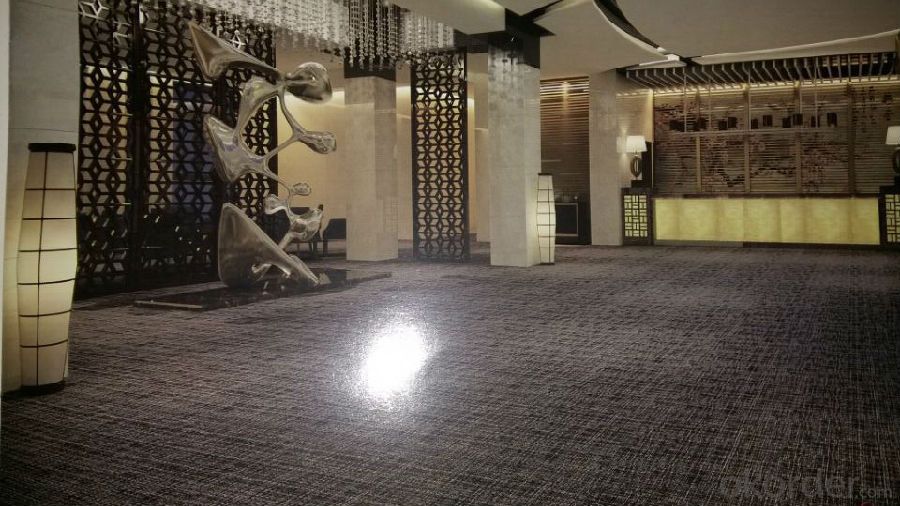 Woven PVC Decorative Vinyl Flooring for Hotel / Home