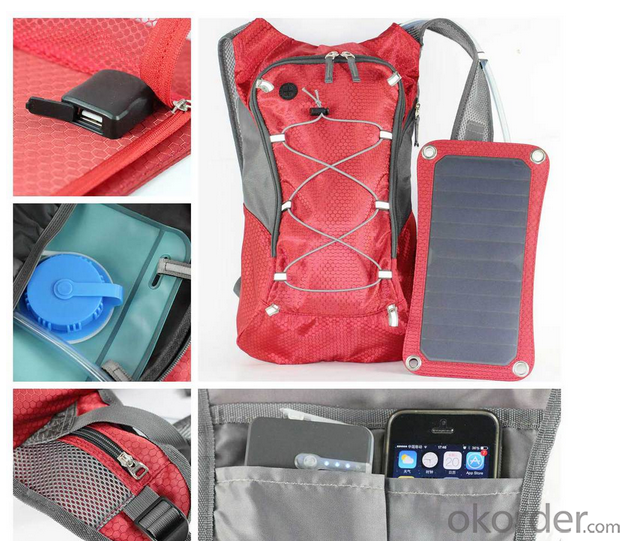Solar backpack Solar Camel Bag Solar Powered Charge For Mobile Phones