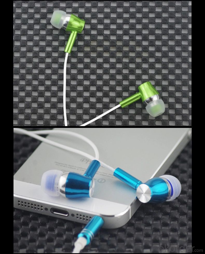 Flat Cable Earphone and in-Ear Earphone Stereo Earphone 3.5mm in-Ear Headphones