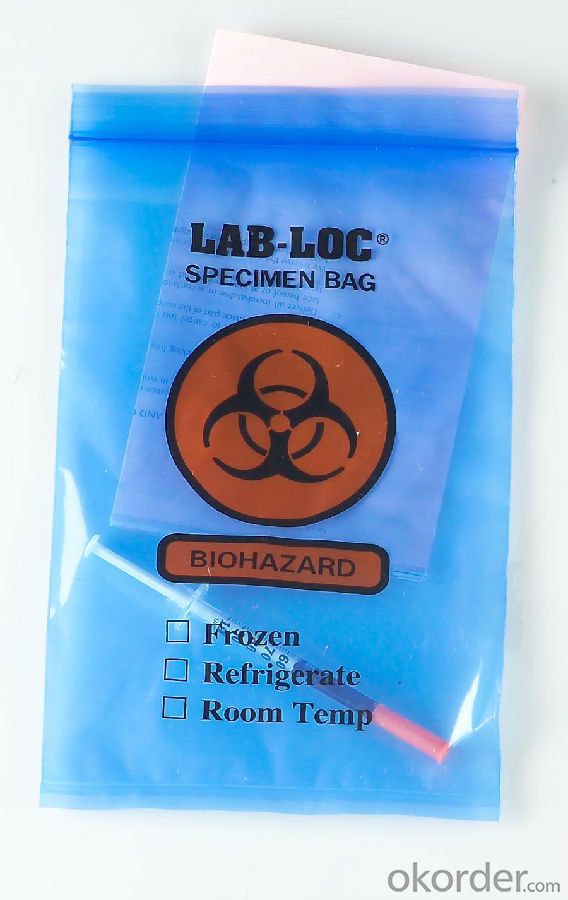 Zipper Closer LDPE Printed Specimen Bag for Packaging