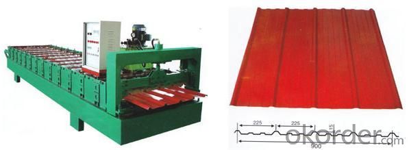 Roof Color Steel Tile Roll Forming Machine with PLC Control