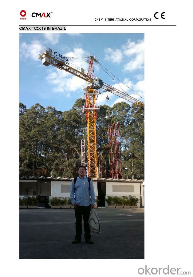 TC5013A 6T Self Erecting Tower Crane with CE ISO Certificate
