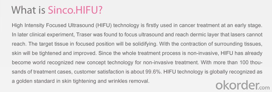2015 Newest High Intensity Focused Ultrasound Hifu