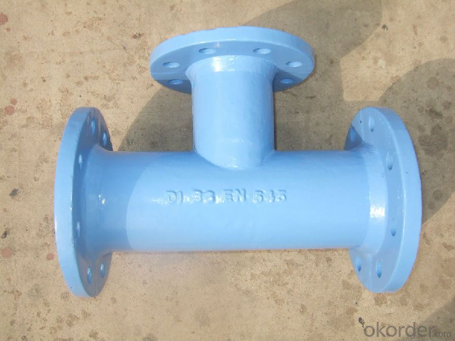 Ductile Iron Pipe Fitting All Flange Tee ISO2531/EN545 Made In China DN1800