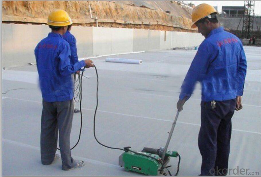 PVC Waterproofing Sheets with Fiberglass Reinforcement in Color Grey