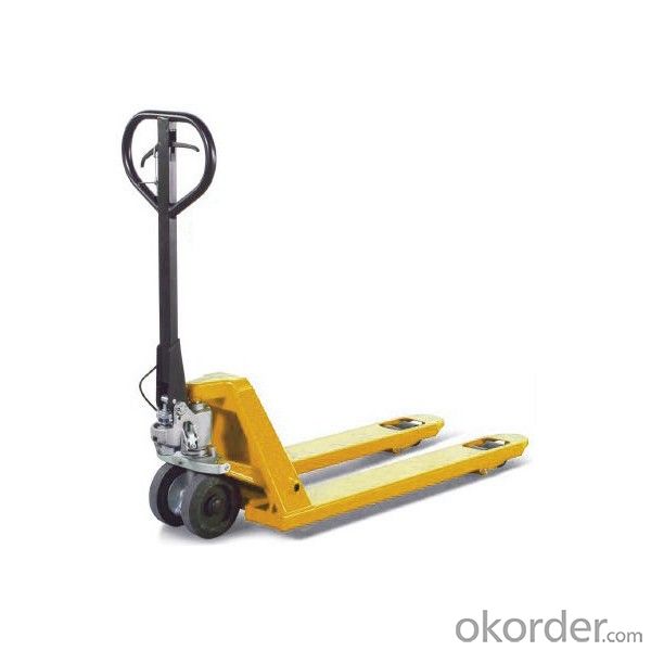 Hand Pallet Truck  Low Pricewith Scales Rubber Wheel