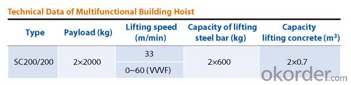 Multifunctional Construction Hoist /Material Hoist /Industrial Hoist /Lift /Elevator