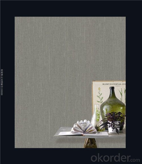Fabric Backed Wallcovering Thick Decorative Vinyl Deep Embossing Wallcovering