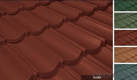 Colorful Vermiculite Metal Roofing Tile with Stone Coated