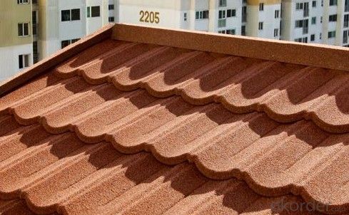 Colorful Sand Roof Tile with Steel Insert
