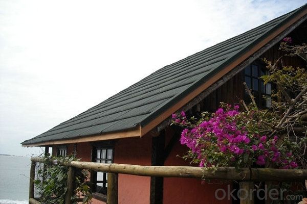 Al-Zn Colorful Stone Coated Steel Roofing Tile