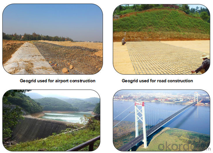 Fiberglass Geogrid with CE certificate for Road construction