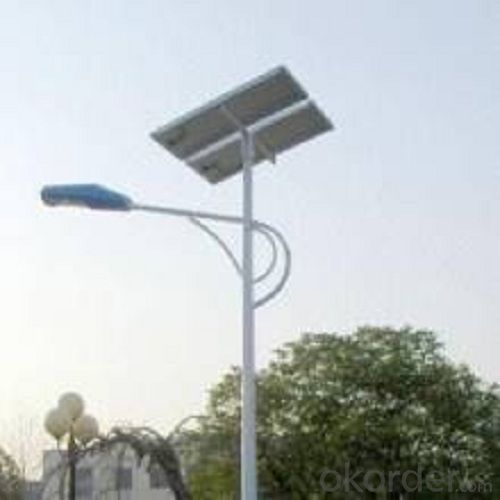 Solar panel LED street light