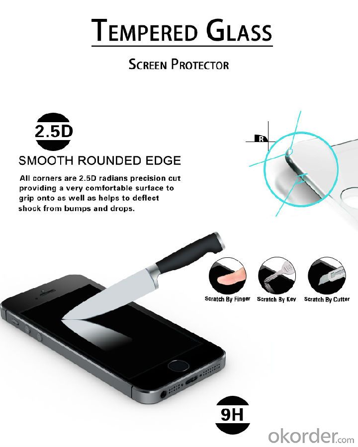 9H Hardness Tempered Glass Screen Protector for Iphone 6