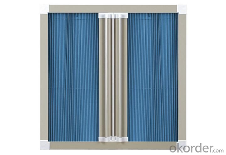 Polyester Pleated Window Screen Mesh with Fold of 10mm