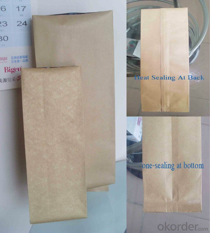 Craft Paper Laimated Packing Bag with Air Hole Used for Coffee Packing