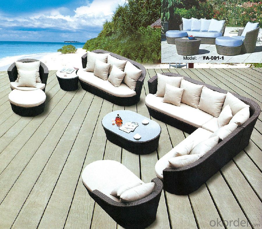 Outdoor Wicker Sofa Set 4 Piece Palm Harbor