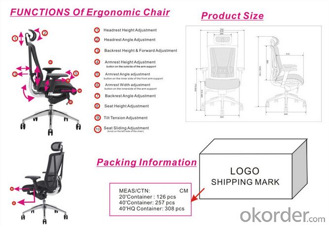 Office Mesh Chair with Adjustable Height CMAX1014