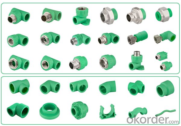 PPR All Plastic Fittings Pipe Plastic Material Elbow45° DIN 8077/8078