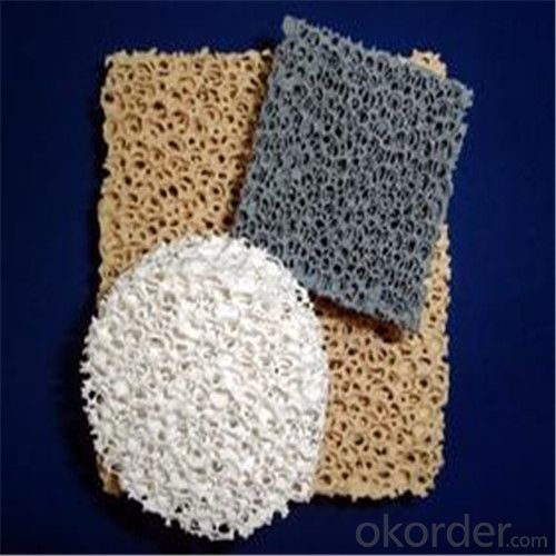 Silicon /Alumina Carbide Ceramic Foam Filter  with Good Quality