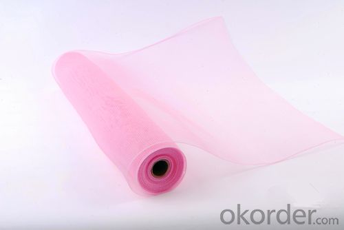 Deco Poly Solid Mesh for Flower Packaging with 23 Colors