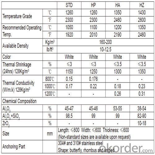 Ceramic Fiber Module with Low Heat Storage