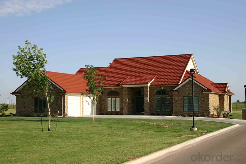 Durable Colorful Stone Coated Metal Roofing Tile