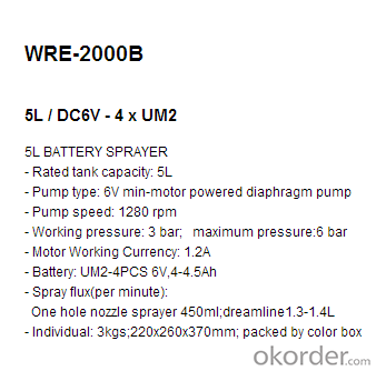 Battery Sprayer   WRE-20-B