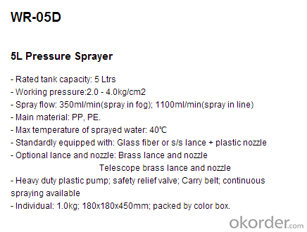 Pressure Sprayer  WR-05D