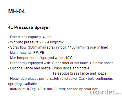 Pressure Sprayer  MH-04