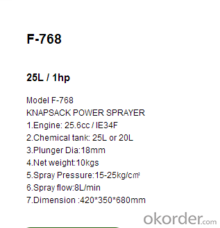 Knapsack Power Sprayer    F768