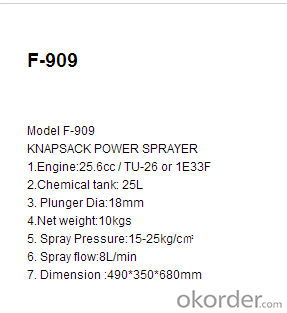 Knapsack Power Sprayer   F-909