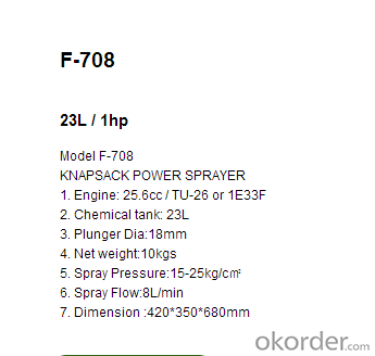 Knapsack Power Sprayer    F-708