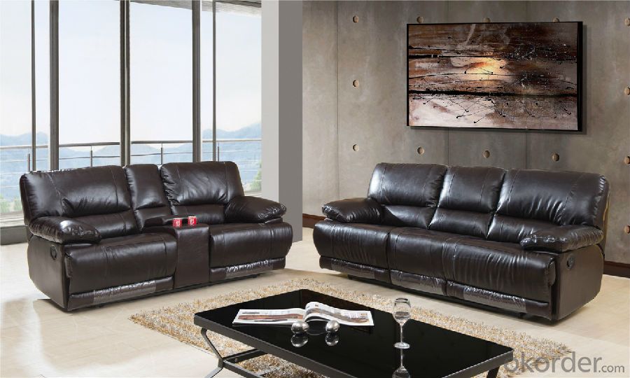 Genuine Leather Recliner Sofa of Modern Design