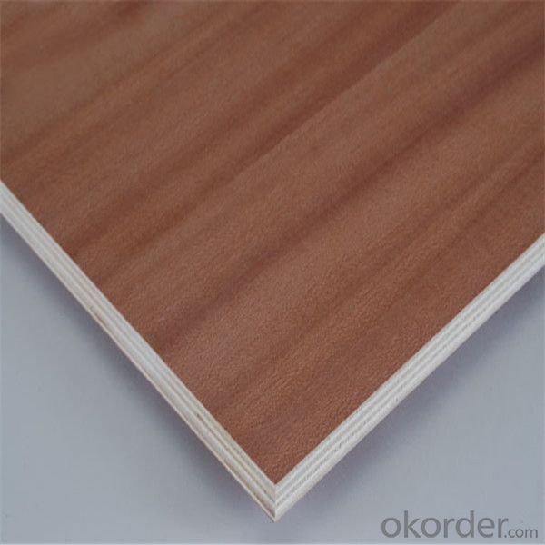 1220X2440mm Okoume,Bintangor Faced Plywood Sheets, poplar core Commercial Plywood