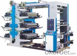 6 Color Plastic film High Speed Flexographic Printing Machine with double unwind and double rewind