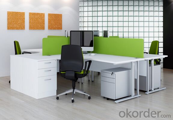 L-Desk Workstation Set Office Furniture Green